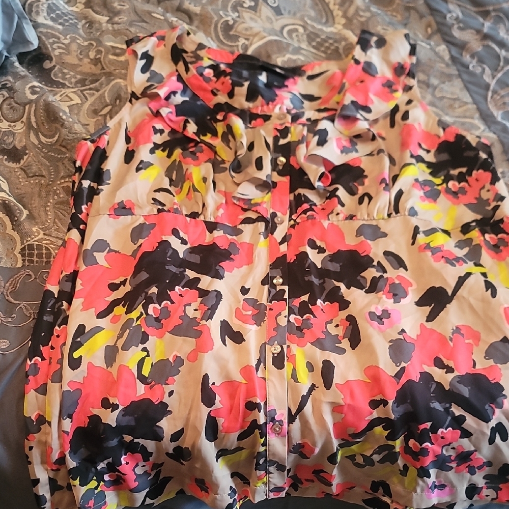 Floral Sleeveless Top - Multicolor
